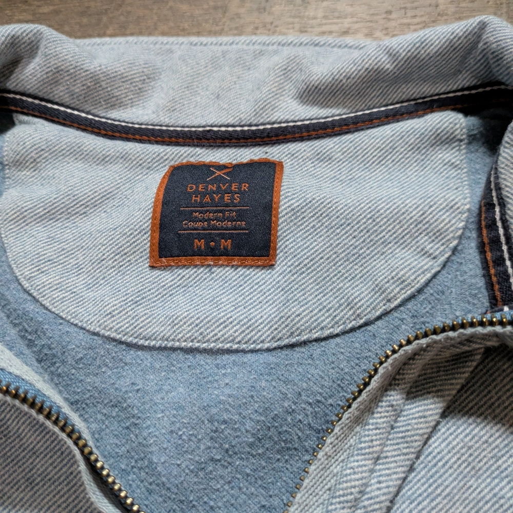 Denver Hayes Light Gray Quarter-Zip Sweater - Picture 2 of 5
